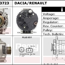 Lichtmaschine DELCO-REMY DRA3723
